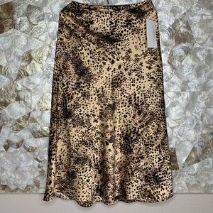 Cotton Candy LA Leopard Satin Print Skirt